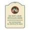 Signmission Do Not Lock Bicycles Here No Estacione Su Bicicleta Aqui Heavy-Gauge Alum, 24" x 18", TG-1824-24148 A-DES-TG-1824-24148 - alternate 1